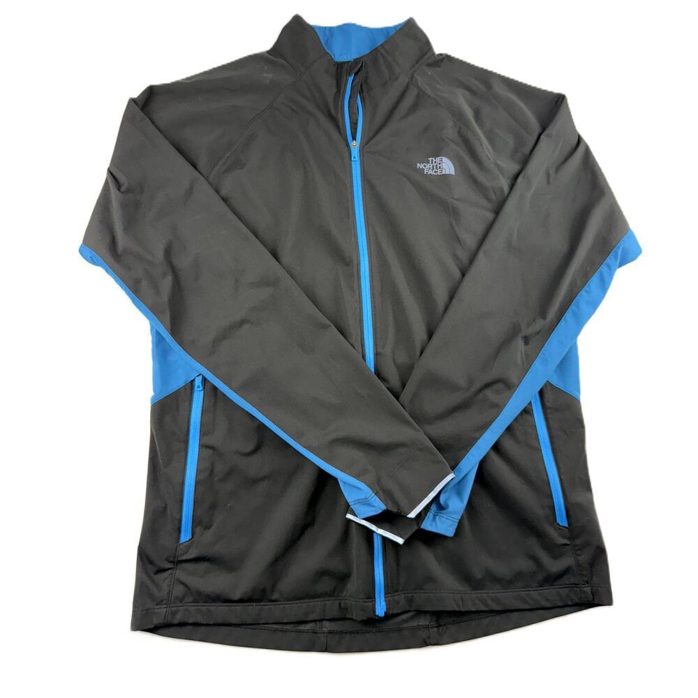 The North Face Men’s Lightning Zip In Rain Jacket in Hero Blue/Black. Size M